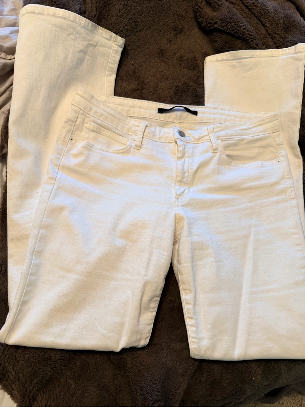 Joe's Jeans White Stretch Flare/Boot Cut Jeans